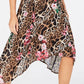 INC International Concepts Women's Printed Sleeveless Dress Animal/Flower Print  Size 12