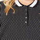 Tommy Hilfiger Women's Dot Print Polo Shirt Black Size 1X
