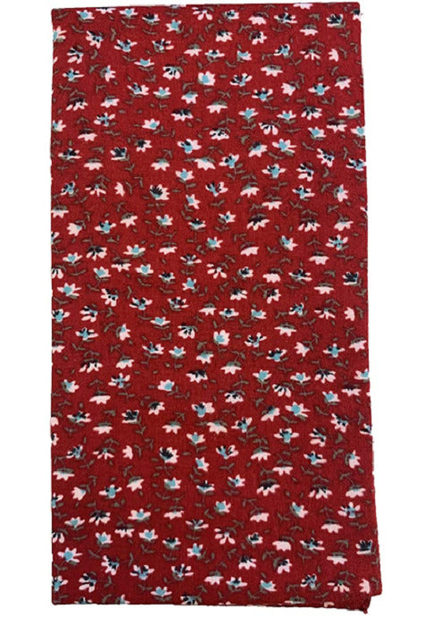 Ultimate Men's Floral Pocket Square Red Size Regular