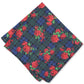 Bar III Men's Plaid Floral Pocket Square Blue Size Regular