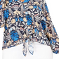 INC International Concepts Women's Plus Floral Sheer Blouse Blue Size 0X