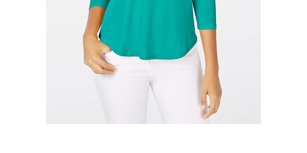 Thalia Sodi Women's Ring Hardware Strappy Top Green Size XX-Large