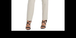 DKNY Women's Striped Flat Front Straight Leg Dress Pants Brown Size 6