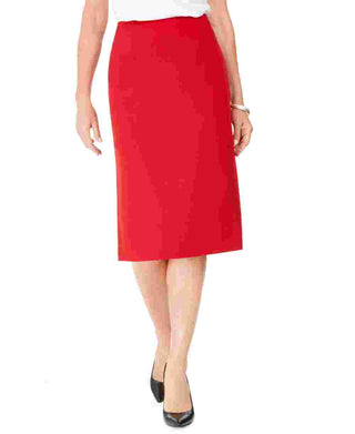 Kasper Women's Pencil Midi Skirt Red Size 6 Petite
