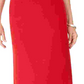 Kasper Women's Pencil Midi Skirt Red Size 6 Petite