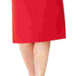 Kasper Women's Pencil Midi Skirt Red Size 6 Petite