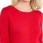 Karen Scott Women's Colorblocked Hem Sweater Red Size XX-Large