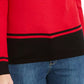 Karen Scott Women's Colorblocked Hem Sweater Red Size XX-Large