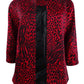 Kasper Women's Printed Jacket Red Size 6