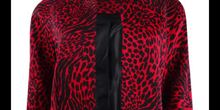 Kasper Women's Printed Jacket Red Size 6