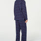 Club Room Men's Plaid Flannel Pajamas Blue Size Medium