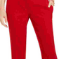 Kasper Women's Slim Straight Leg Trousers Red Size 12 Petite