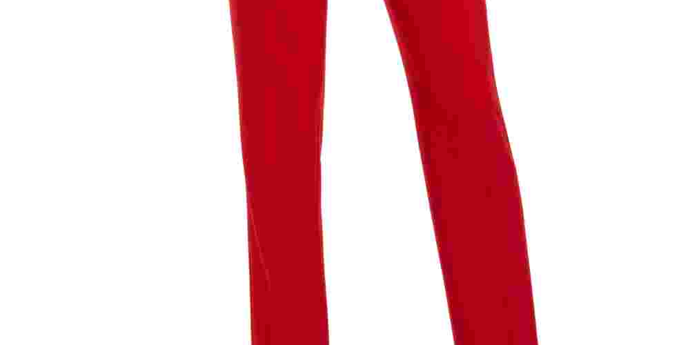 Kasper Women's Slim Straight Leg Trousers Red Size 12 Petite