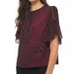 Michael Kors Women's Beaded Animal Print Blouse Red Size Medium