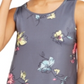 Ideology Women's Floral Print Mesh Back Tank Top Grey  Size XXL