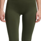 DKNY Women's Gymnastics Leggings Net Ankle High Waist Leggings Green Size XL