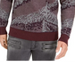 INC International Concepts Men's Jax Hooded Knit Sweater  Wine/Grey Size XXX-Large