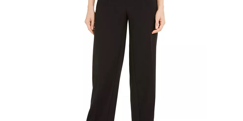 Alfani Women's Straight Leg Wear To Work Pants Black Size 14