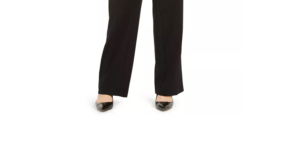Alfani Women's Straight Leg Wear To Work Pants Black Size 14