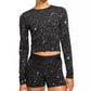 Nike Women's Starry Night Fitness Training Crop Top Charcoal Size X-Small