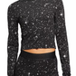 Nike Women's Starry Night Fitness Training Crop Top Charcoal Size X-Small