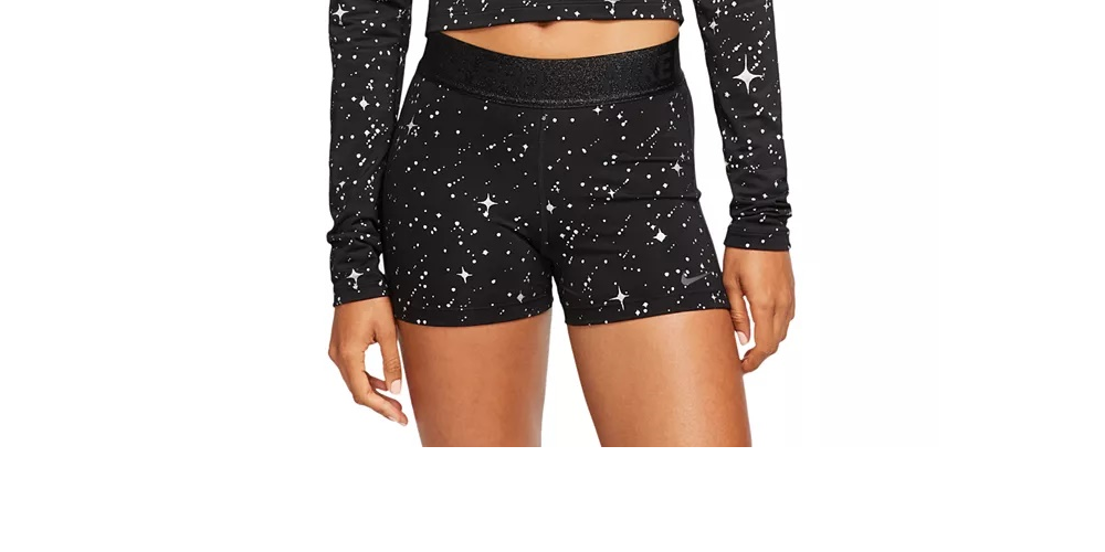 Nike Women's Starry Night Fitness Training Crop Top Charcoal Size X-Small