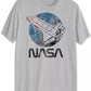 Jem Collective Men's Nasa Retro Shuttle Graphic Short Sleeve T-Shirt Silver Size Large