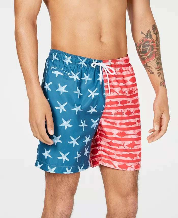 Trunks Surf & Swim Co Men's 6 Swim Trunks Blue Size XX-Large