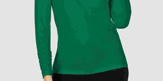 Alfani Women's Ruched Sleeve Pullover Blouse Green Size Medium
