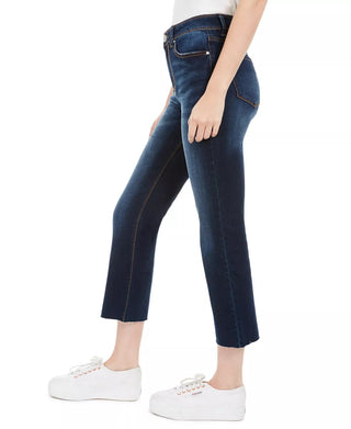 Indigo Rein Junior's Ripped Cropped Flare Leg Jeans Blue Size 3