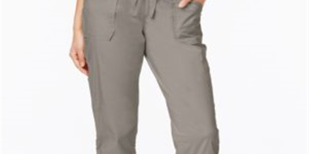 INC International Concepts Women's Curvy fit Cropped Cargo Pants Gray Size 10