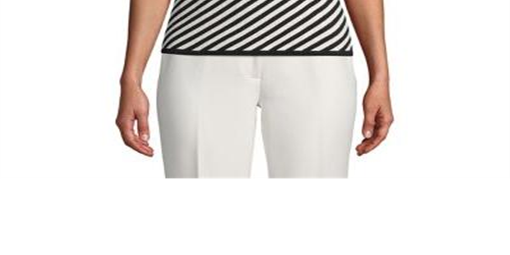 Anne Klein Women's Sleeveless Stripe Tank Top Black Size -XS