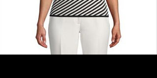 Anne Klein Women's Sleeveless Stripe Tank Top Black Size -XS