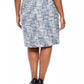 Calvin Klein Women's Knee Length Pencil Skirt  Blue Size 14