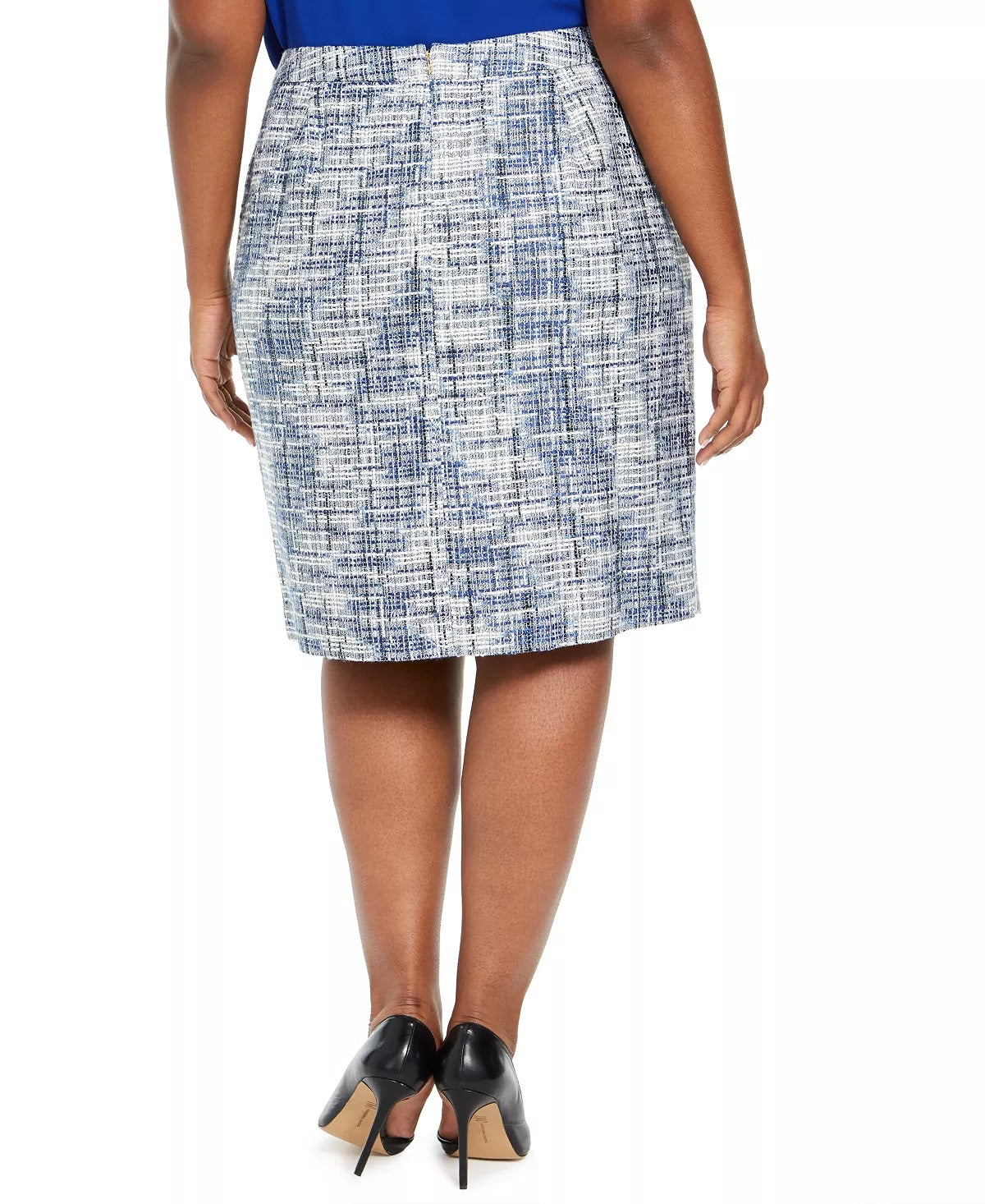 Calvin Klein Women's Knee Length Pencil Skirt  Blue Size 14