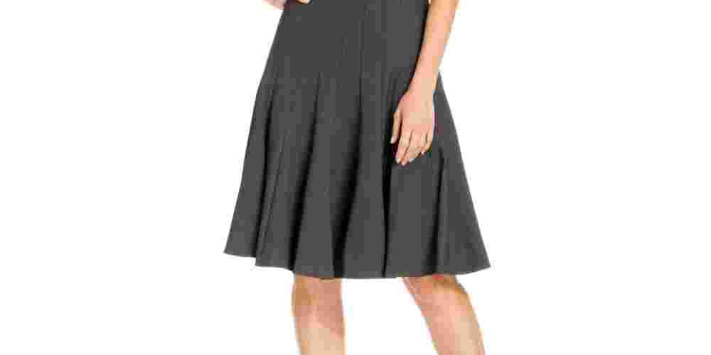 Calvin Klein Women's Sleeveless SeaDress Charcoal Size 4 Petite