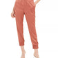 Bar III Women's Satin Jogger Pants Brown Size Large