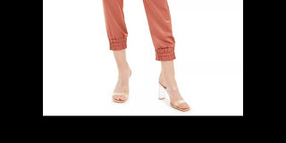 Bar III Women's Satin Jogger Pants Brown Size Large