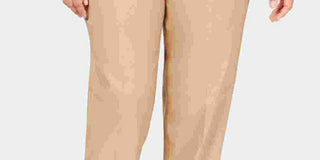Alfred Dunner Women's Plus Classic Allure Tummy Control Pull On Pants Beige Size 24W