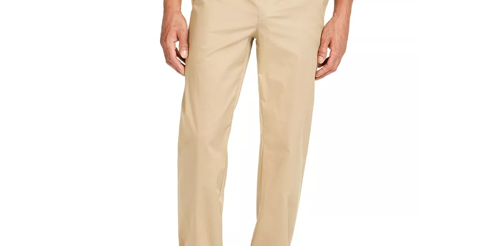 Alfani Men's Stretch Mid-Rise Pants Beige Size XX-Large