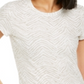 INC International Concepts Women's Printed Crewneck T-Shirt Beige Size M