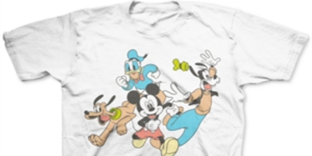 Disney Little Boy's Crew T-Shirt White Size 5