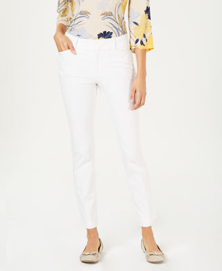Charter Club Women's Newport Tummy-Control Slim-Fit Pants White Size 14