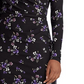 Ralph Lauren Women's Black Floral Long Sleeve V Neck Knee Length Wrap Dress Dress Black Size 0