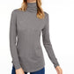 Maison Jules Women's Turtleneck Top Gray Size Medium