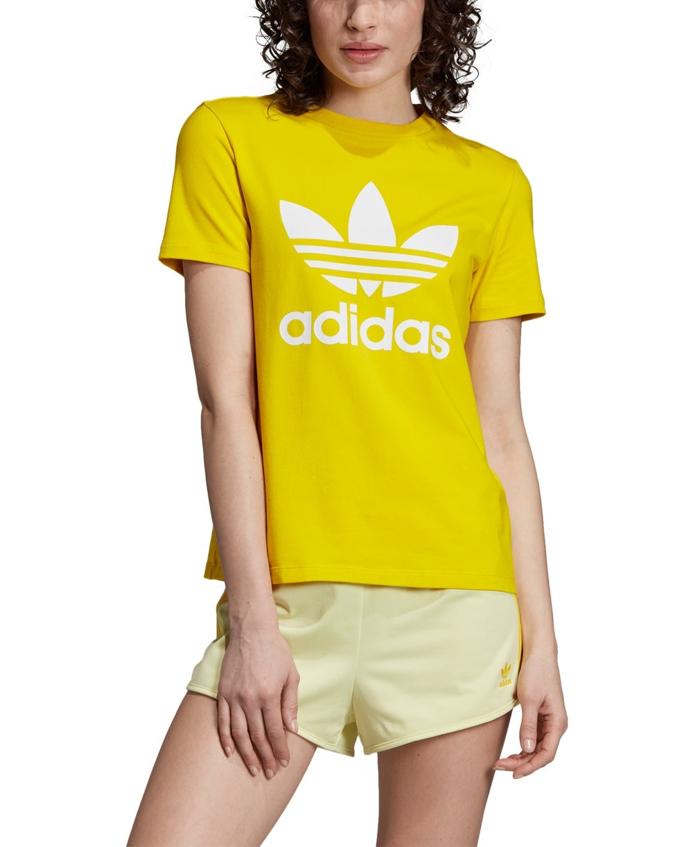 Adidas Women's Trefoil Tee Yellow Size Small