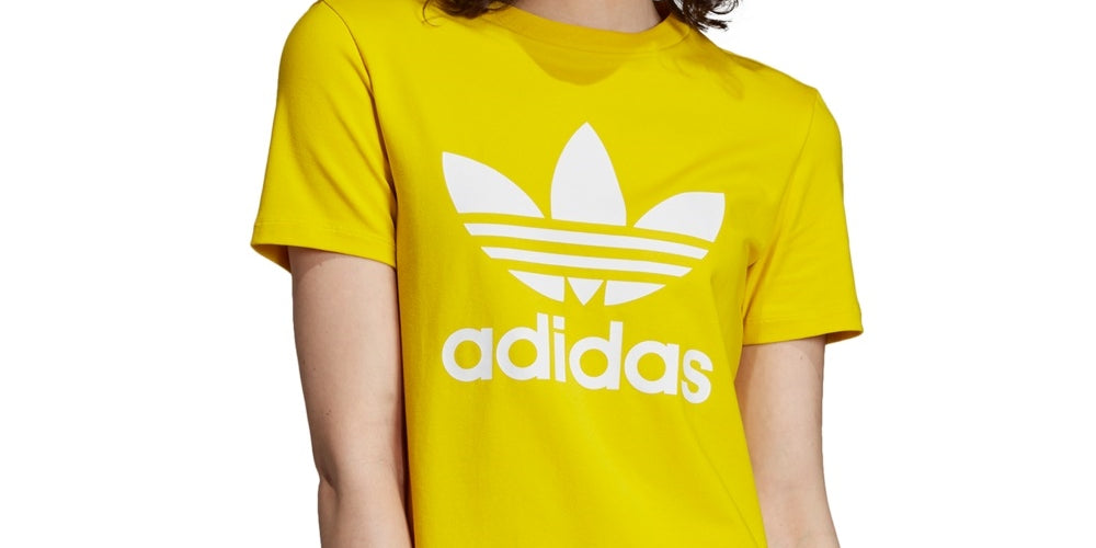 Adidas Women's Trefoil Tee Yellow Size Small