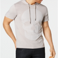 INC International Concepts Men's Skull Hoodie Graphic T-Shirt Beige Size L
