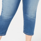 INC International Concepts Women's Plus Size Incfinity Cropped Skinny Jeans Blue Size 14W