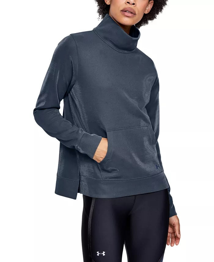 Under Armour Women's Synthetic Fleece Mock Mirage Dark Gray Size Small